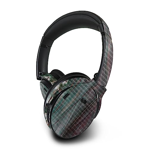 Image of MightySkins Carbon Fiber Skin Compatible with Bose QuietComfort 45 Headphones Grunge Marble | Protective, Durable Textured Carbon Fiber Finish | Easy to Apply | Made in The USA