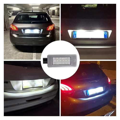 Placa de matrícula LED para Citroen DS3 C3 sin fallos lámpara trasera impermeable 2uds 7