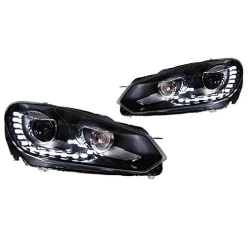 Phare Principal Golf 6 MK6 Optique LED DRL et Lentille de Projection Premium