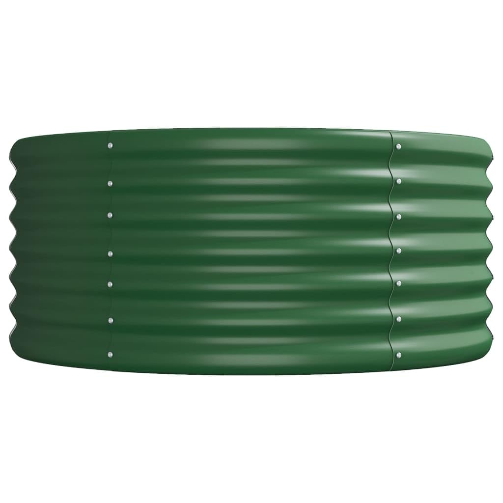 Brokky Jardineras Exterior Grandes de Acero Galvanizado para Plantas, Flores, Terraza, Resistente a la Intemperie-Verde-224 x 80 x 36 cm