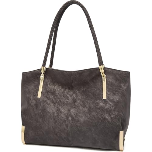 Image of FOXLOVER Large Capacity Tote Handbags for Women, Women's Top-handle Bags Fashion Shoulder Bags Purses Minimalist design