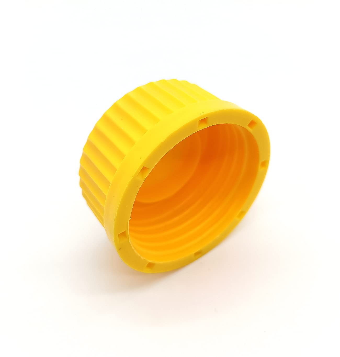 Yellow GL45 Polypropylene Screw Cap with Internal Molded Seal Ring for Lab Prex Media Bottles (Case of 12)