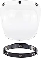 Vista 8 de Casco de burbuja, casco de cara abierta, protector solar de burbujas, visera solar, accesorio para casco de motocicleta, lente facial (transparente)
