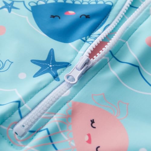 Image of Toddler Girls Swimsuit Rash Guard Sets 2-Piece Bathing Suits UPF 50+ Summer Kids Swimwear 2-7T