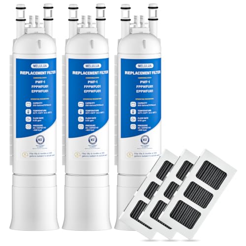 Image of FPPWFU01 Water Filter Replacement Compatible with Frigidaire FPPWFU01 Water Filter, EPPWFU01, PurePour PWF-1, EPPWF01 PureAdvantage PWF-1 (6, 3P+3P)