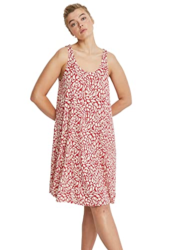 ellos Plus Size Crossover Back Tank Dress - 14/16, Ruby Red Print