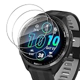 GEEMEE per Garmin Forerunner 965 Pellicola Vetro Temperato, 3 Pack Durezza 9H Copertura Completa Protezione Schermo Vetro Temperato Anti Graffi Protector - Trasparente