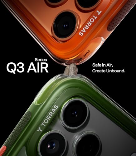Image of TORRAS Ostand Q3 Air for iPhone 17 Pro Max Case with 360 Magnetic Stand, Fit for MagSafe, Mil-Grade Drop, Camera Control Button, Shockproof Phone Case for iPhone 17 Pro Max 6.9 inch, Evergreen