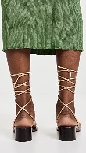 Loeffler Randall Women's Coby Ankle Wrap Low Heel Sandals, Gold, 5 Medium Us #TOP2