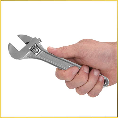 Rely+ 6-Inch Adjustable Wrench, Drop Forged, Heat Treated, Chrome Vanadium Steel #TOP3