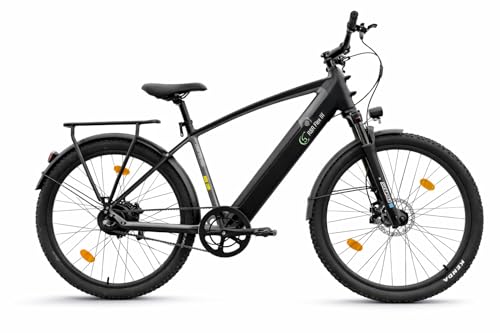 SachsenRAD Bicicleta de montaña eléctrica R8R Flex III de 27,5', tracción por correa, batería de 36 V y 14,5 Ah, alcance de hasta 150 km, neumáticos Kenda, frenos hidráulicos
