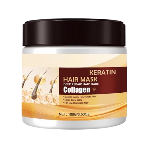 Máscara Para El Cabello Para El Cabello Dañado, Crema De Reparación Del Cabelludo De 100 G, Tratamiento Del Cabelludo De Colágeno, Fórmula De Absorción Rápida, Hidratante Y Ablandamiento,