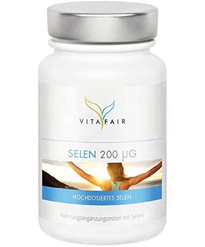 Selen - 200?g pro Tagesdosis - 100 Kapseln - Reines Spurenelement für das Immunsystem & die Schilddrüse - Vegan - Ohne Magnesiumstearat - German Quality