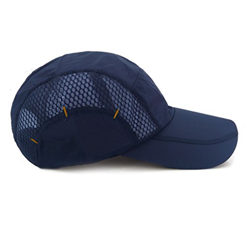 Lethmik Quick Dry Sports Cap Unisex Sun Hat Summer Uv Protection Outdoor Cap Navy Blue #TOP5