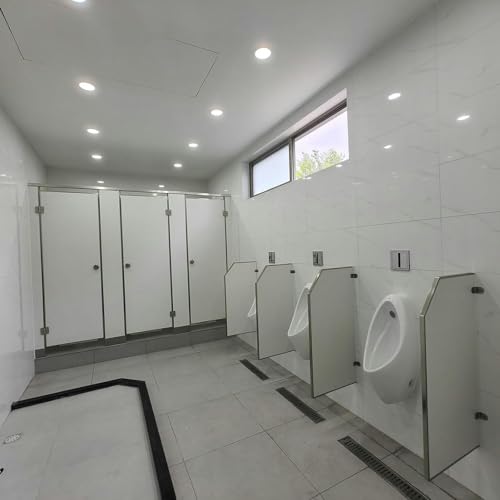Mampara de inodoro AMNOOL y divisor de separación para pared de urinario en baños públicos 7
