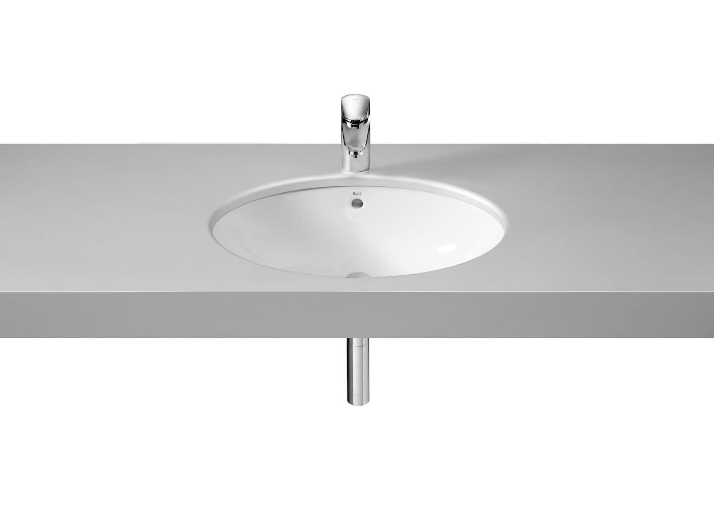 Roca,Grand Berna,Lavabo de porcelana de bajo encimera,Blanco,620mm x 390mm x 215mm,A327899000