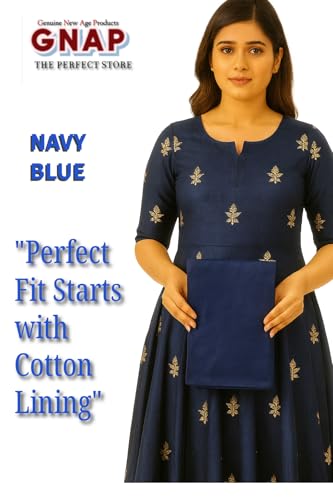 Image of Cotton Lining Cloth 2.5 Meter | for Kurta | Womens Dresses| Lining Materials | Stiching Material (Navy Blue)