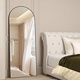 NEUWEABY Arched Full Length Mirror 162x53cm Arch Floor Mirror with Stand Large Wall Black Full Body Standing Hanging or Leaning Against Wall for Bedroom Entry, Living Room - Image 2