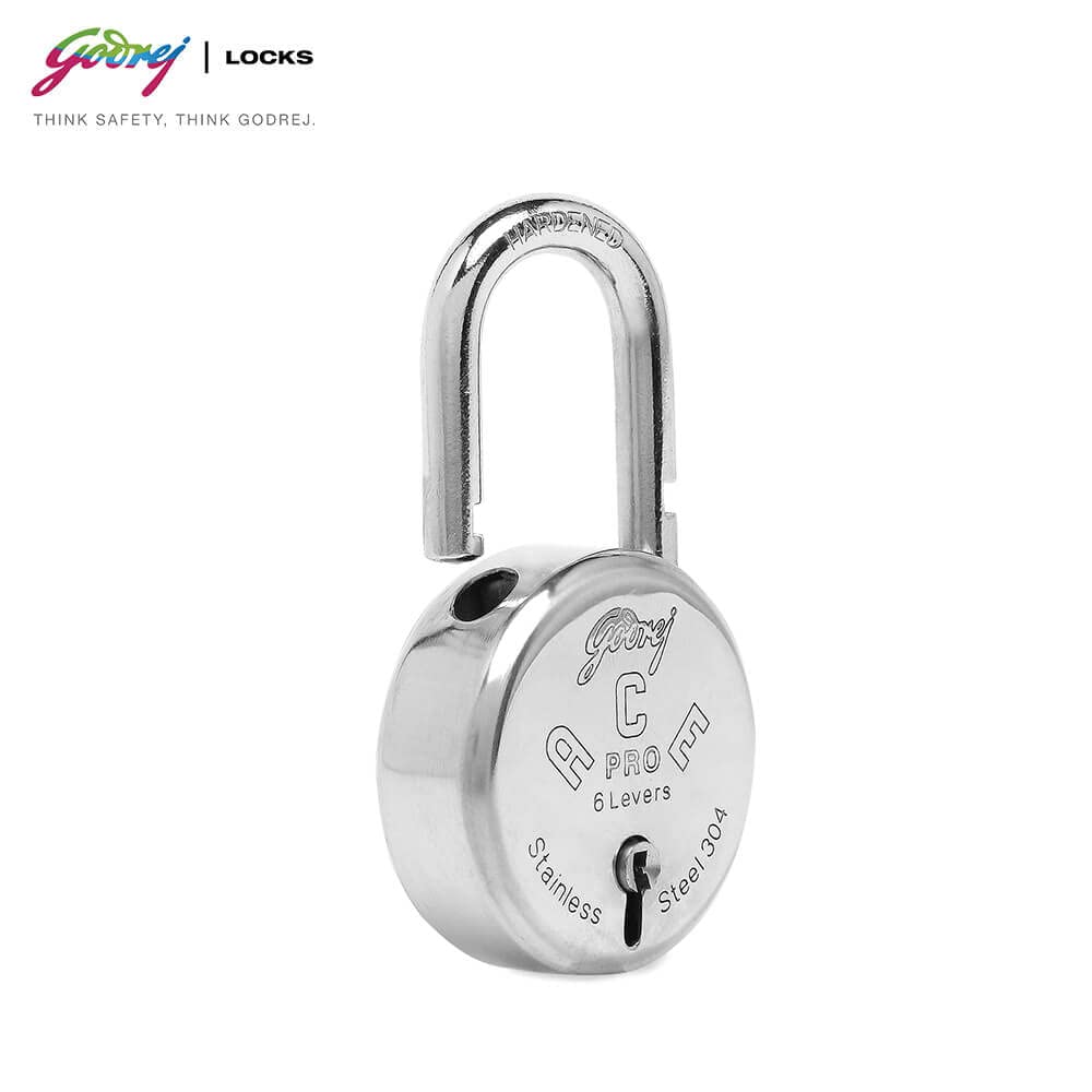 Godrej Locks | Ace Pro 6 Levers 52mm Round Padlock | Strong Double Locking | 3Keys | for aldrops, Lockers, toolboxes, Cycle Cable Ends, Wooden cupboards, suitcases | Silver Finish | 1 Year Warranty — Amazon image 2
