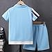 Ayzozuy Tween Boys 6-13 Years Outfit Sets - Short Sleeve Striped Top & Solid Shorts Casual Trendy Coordinated Clothes Set Size 10 11