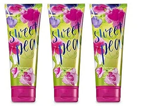 Bath & Body Works Sweet Pea 8.0 oz Ultra Shea Cream (3 Pack)