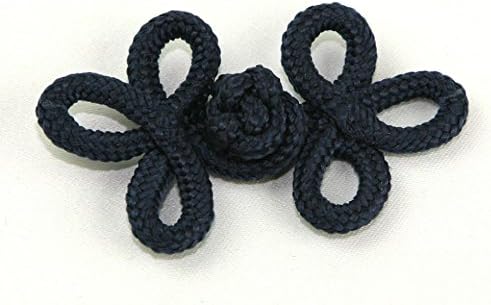 Large Frog Fastener Chinese Trim 'Buttons' - Navy Blue (1pk)