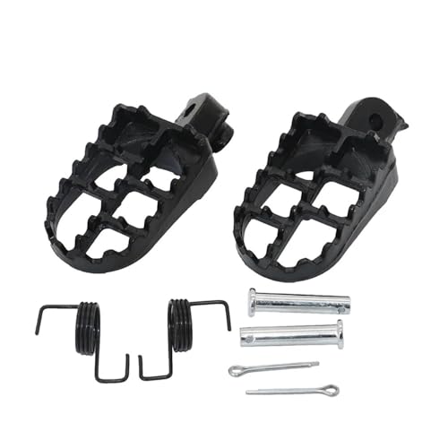 Pédales moto PW50 et repose-pieds noir pour circuits Dirt Bike