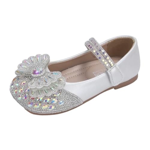 Toddler Girls Sparkle Princess Dress Shoes Little Kids Rhinestone Mary Janes Ballet Flats for Party Wedding School
