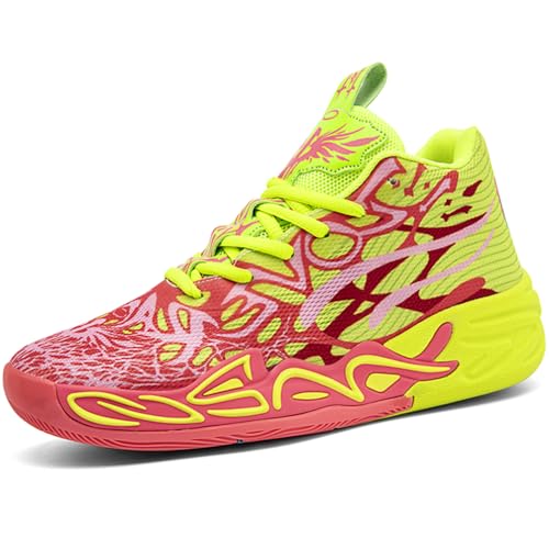 WOWEI Zapatillas de Baloncesto para Hombre Antideslizantes Zapatos de Baloncesto Ligeras Transpirables Masculinos Aire Libre Deportivas Hombre Zapatillas Gimnasio (Bask-12, 40EU)