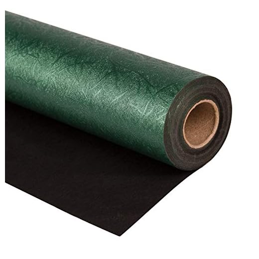WRAPAHOLIC Wrapping Paper Roll - Mini Roll - 17 Inch x 16.5 Feet - Reversible Green and Black for Birthday, Holiday, Wedding, Baby Shower