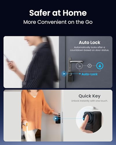 SwitchBot WiFi Smart Lock Pro with Touchscreen Keypad, Fingerprint Keyless Entry Door Lock, Bluetooth Electronic Deadbolt, IP65 Weatherproof, Fits Your Existing Deadbolt, Supports Matter Alexa Google - Image 5