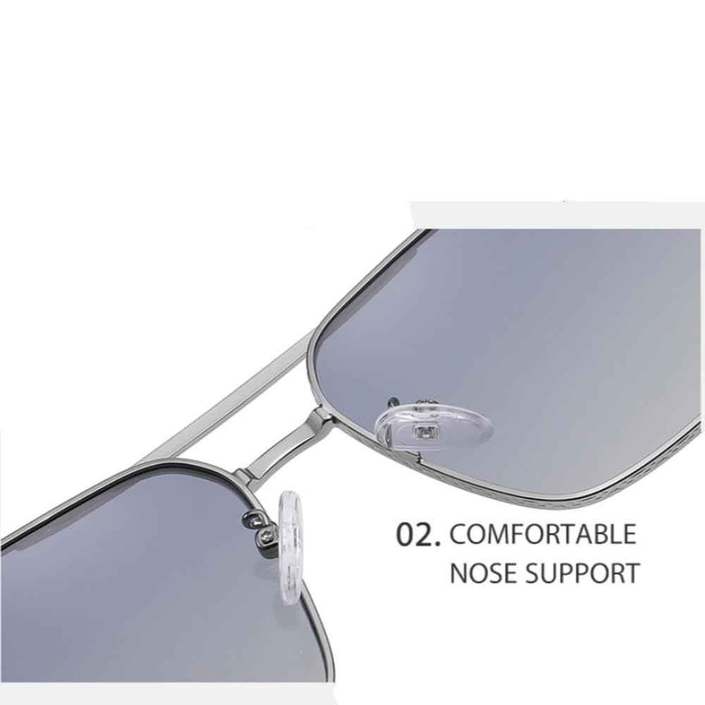 Gafas de sol polarizadas UV400 con montura metálica, ideales para deportes y viajes. Antiglas