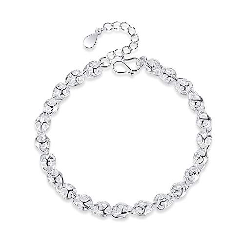 Bracelet de manchette en argent 925 exquis et élégant pour femme