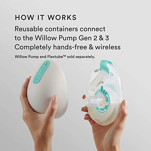 image for Willow Pump Reusable Breast Milk Containers, 2 Count in1-Pack | 24mm| 