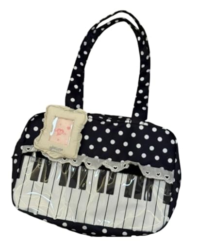 Piano Shoulder Bag Whimsy Tote Vintage Y2k miniatura 1