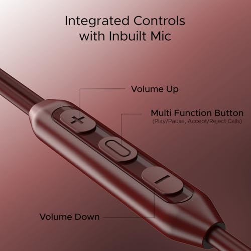 Image of boAt Bassheads 100 Type C in-Ear Earphones(Maroon)