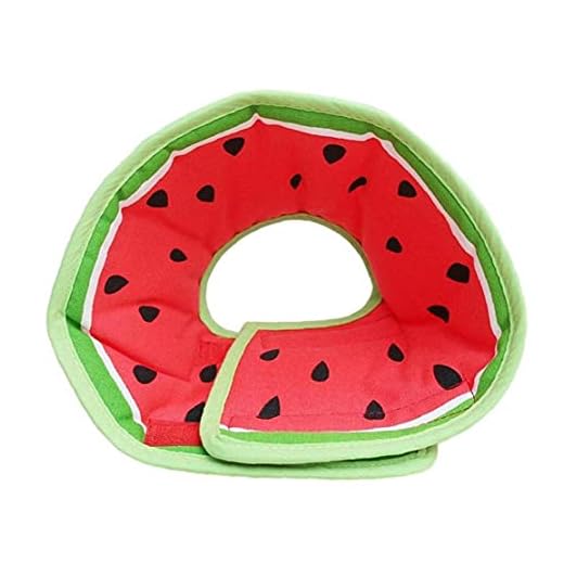Justerbar hund Slick Pet Dog Cone skyddskrage M halsring Vattenmelon