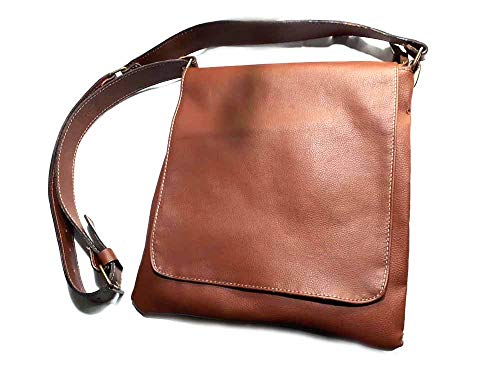 Sac en cuir marron pour vos déplacements quotidiens, grand format plat pratique