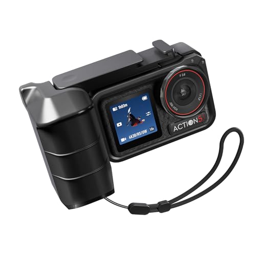 Fotografía rápida estilo DSLR con agarre AMAZEAR para DJI Action 5 Pro evitas caídas