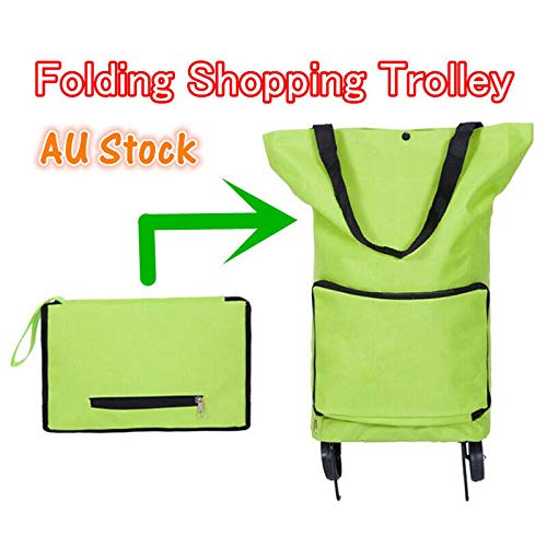 Einkaufstrolley Leichter Einkaufstrolley Faltbare Einkaufstasche Einkaufswagen mit 2 Rollen und abnehmbarer Tasche… – Bild 8