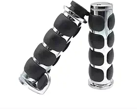 Manopla Com Apoio no Acelerador Cromado para Moto Custom