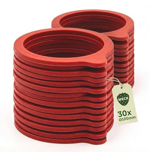 Weck Einkochringe Ø 100 mm 30er Set Zubehör für Einweckgläser Einmachgläser und Gläser Dichtringe zum sicheren Einkochen