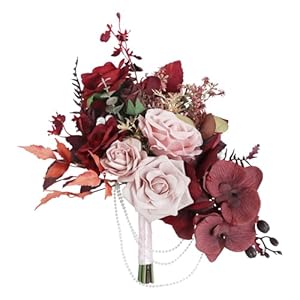 RETUOLWAG Künstliches Blumenarrangement Rosen Orchideen Dekoration