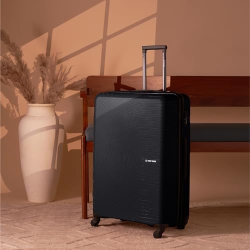 Image of Stony Brook by Nasher Miles Crescent Hard-Sided Polypropylene Check-in Luggage Black 28 inch |75cm Trolley Bag