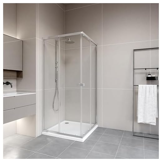 MARWELL Duschkabine Flexi 77-90x77-90-190 cm Eckdusche mit hochwertigen verstellbaren Alumuniumprofilen in silber matt Duschabtrennung mit aushängbaren Schiebetüren zur Reinigung