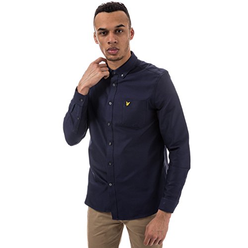 Lyle & Scott Men's Ls Woven Shirts Casual, Blue (Navy), Small
