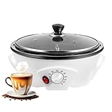 Elektrische Kaffeeröster, 1200W Kaffeebohnen Bratmaschine, Kaffeebohnenröster, Haushalt Gewerbliche Elektrische Trommel Typ Röstmaschine für Kaffeebohnen, Popcorn, Kiefernüsse 500KG