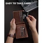 Swallowmall Leather Wallet for Mens Genuine Leather RFID Blocking Bifold Wallets with 1 ID Window 15 Card Slots - Image 4
