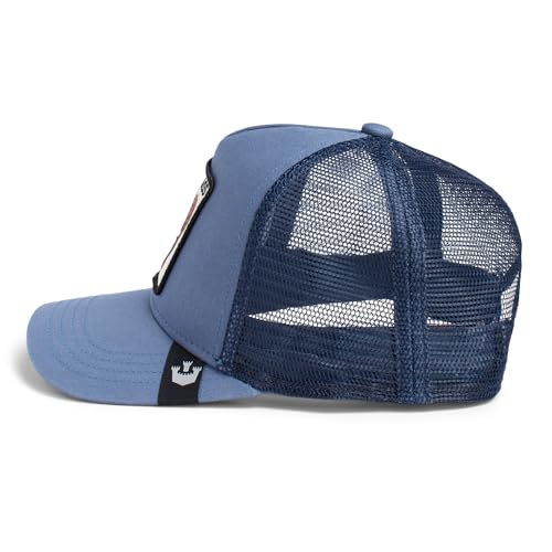 Image of Goorin Bros. The Farm Unisex Original Adjustable Snapback Trucker Hat, Blue (Donkey), One Size