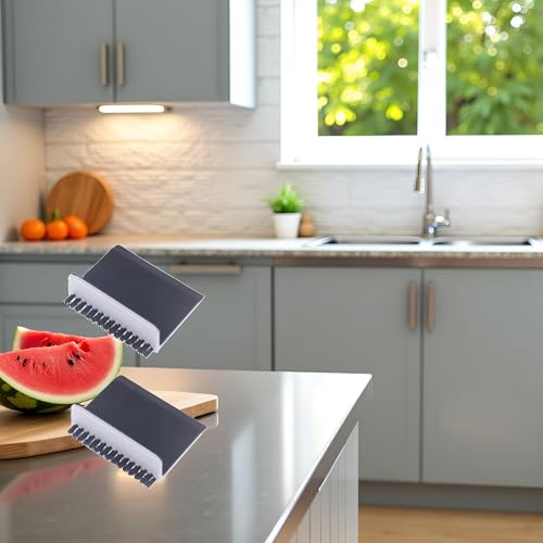 Image of 2Pcs Black Kitchen Sink Squeegee Cleaner Countertop Brush Wiper Vegetable Cleaning Brush Wiper Home Kitchen Tool Accessories Household Squeegees
